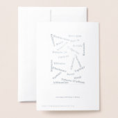 Talen Meertalig Bedankt Silver Folie Kaarten (Met envelop)