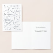 Talen Meertalig Bedankt Silver Folie Kaarten (Display)