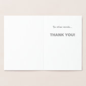 Talen Meertalig Bedankt Silver Typography Folie Kaarten (Binnen)