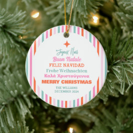 Talen Prettig kerstfeest Keramisch Ornament