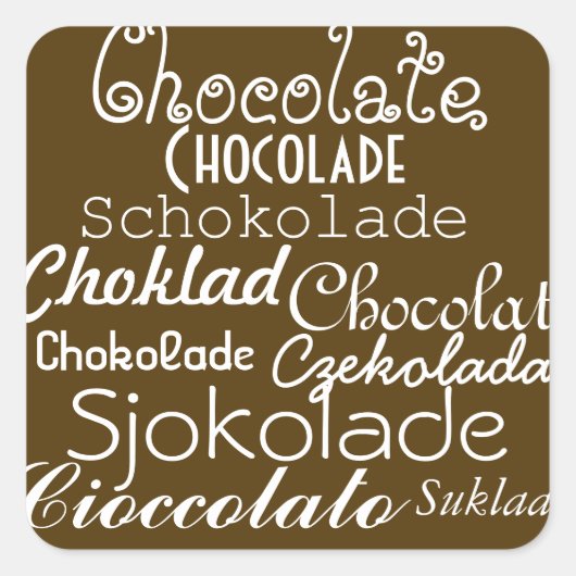 Talen van Chocolate Stickers (Voorkant)