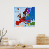 Talen van de Europese Poster (Keuken)