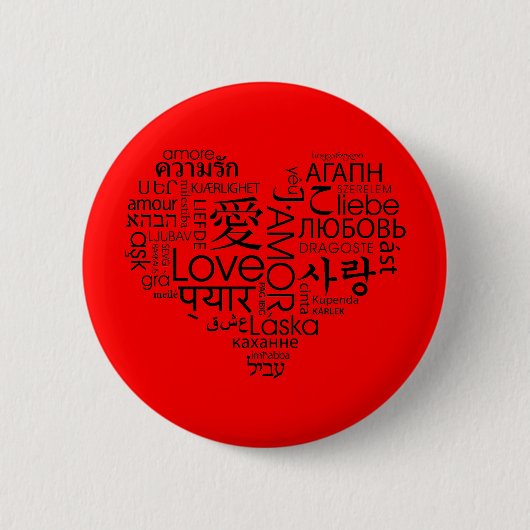 Talen van het liefdeshart ronde button 5,7 cm (Voorkant)