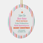 Talen Vrolijk Kerstfeest Keramisch Ornament (Rechts)