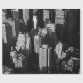 Talengebouwen en wolkenkrabbers met schaduwen cadeaupapier (Vlak)