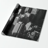 Talengebouwen en wolkenkrabbers met schaduwen cadeaupapier (Uitgerold)