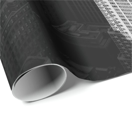 Talengebouwen en wolkenkrabbers met schaduwen cadeaupapier (Rol Hoek)