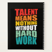 Talent Betekent Niets Zonder Harde Arbeid Planner (Achterkant)