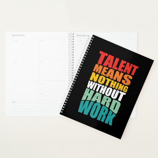 Talent Betekent Niets Zonder Harde Arbeid Planner (Display)