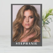 Talent Essentials Flip Card | Aangepaste compcards Kaart (Staand voorkant)