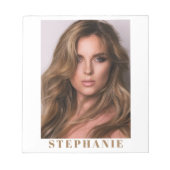 Talent Headshot klein Notitieblok | Aangepaste naa (Voorkant)