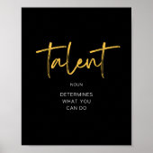 Talent Inspirerend Citaat Poster (Voorkant)