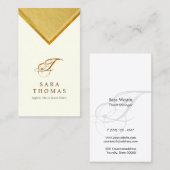 Talent Manager Entertainment Elegant Gold Point Visitekaartje (Voorkant / Achterkant)