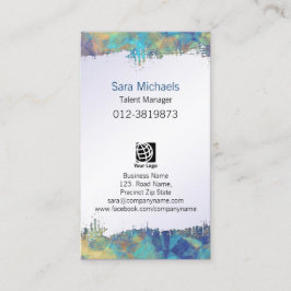 Talent Manager Entertainment Geript Papier Abstrac Visitekaartje