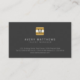 Talent Manager Entertainment Zwart Goud Monogram Visitekaartje
