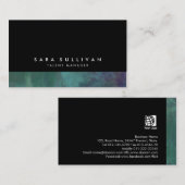 Talent Manager Turquoise Abstract Grunge Gradient Visitekaartje (Voorkant / Achterkant)