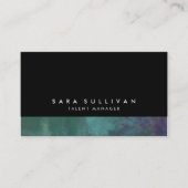 Talent Manager Turquoise Abstract Grunge Gradient Visitekaartje (Voorkant)