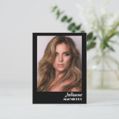 Talent Promotie Postkaart | Aangepaste Foto en Log (Staand voorkant)