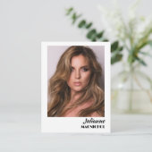 Talent Promotie Postkaart | Aangepaste Foto en Log (Staand voorkant)