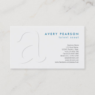 Talent Scout Entertainment Elegant Shadow Monogram Visitekaartje