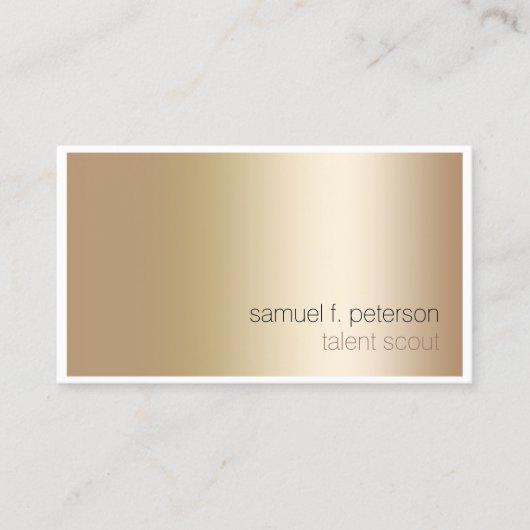 Talent Scout Entertainment Services Elegant Gold Visitekaartje (Voorkant)