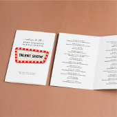 Talent Show/Variety Show Program Flyer