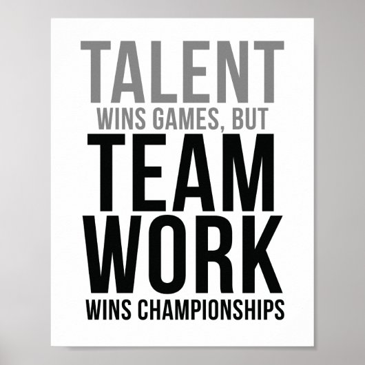 Talent Wins Games Poster (Voorkant)
