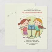 Talented Kinder Invitation Kaart (Voorkant / Achterkant)