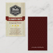 Talentemaker - Retro Grunge Style Visitekaartje (Voorkant / Achterkant)