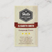 Talentemaker - Retro Grunge Style Visitekaartje (Voorkant)