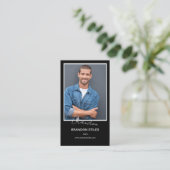 Talentkaart met handtekening | Mini Comp Cards Visitekaartje (Staand voorkant)