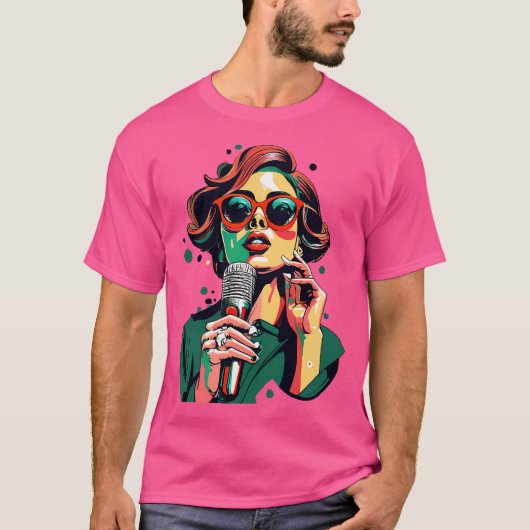 talentvolle zangeres t-shirt (Voorkant)