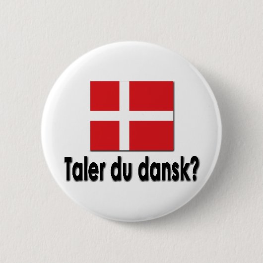 Taler du dansk? ronde button 5,7 cm (Voorkant)