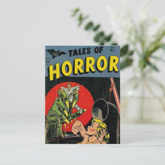 Tales van de horrorstrip briefkaart (Staand voorkant)