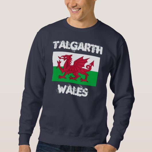 Talgarth, Wales met Welsh flag Trui (Voorkant)