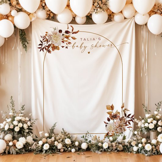 TALIA Boheem Terracotta Boog Baby Shower Welkom Wandkleed