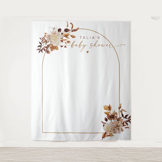 TALIA Boheemse Terracotta Boog Baby Shower Welkom Wandkleed (Voorkant)