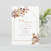 TALIA Bohemian Terracotta Blush Arch Baby shower I Kaart (Staand voorkant)