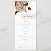 TALIA Bohemian Terracotta Blush Floral Autumn Menu (Voorkant)