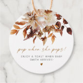 TALIA Bohemian Terracotta Floral Pop als ze Pop Bedankjes Labels (Voorkant)