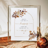 TALIA Boho Fall Hoeveel Kusjes Bruiloft Feest Poster