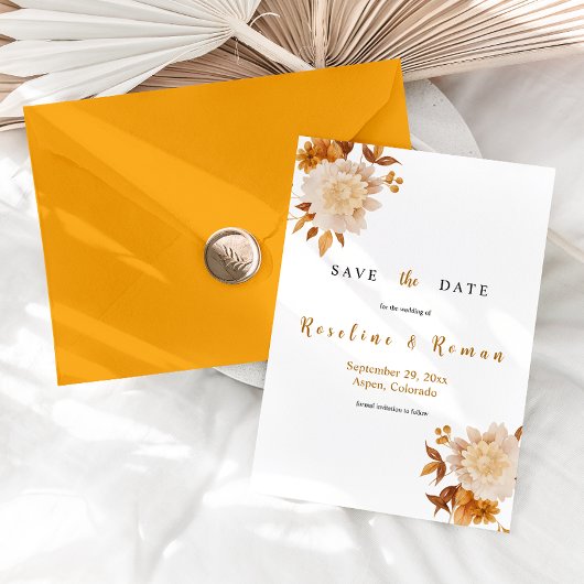 TALIA Boho Save the Date Sjabloon Kaart