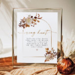 TALIA Boho Terracotta Arch Ring Hunt Vrijgezellenf Poster<br><div class="desc">Dit het spelbord van de ringjacht van het vrijgezellenfeest kenmerkt een bohemische boog,  de floralen van de waterverf aardtoon en een elegante handgeschreven manuscriptdoopvont met een leuke kleur van het terracotta accent. Dit poster is de perfecte aanvulling op je beroemde herfst.</div>