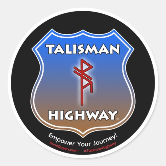 Talisman Highway RuneQueen Ronde Sticker (Voorkant)