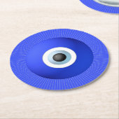 Talisman om te beschermen tegen boze ogen ronde kartonnen onderzetter (Gebogen)