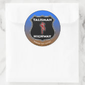 Talisman Snelweg RuneQueen Ronde Sticker (Tas)