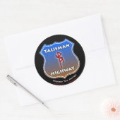 Talisman Snelweg RuneQueen Ronde Sticker (Envelop)