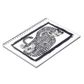  talismanische tijger in zwart Lijst Notitieboek (Linkerzijde)