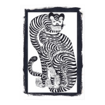  talismanische tijger in zwart Lijst