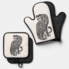 talismanische tijger Small Ovenwant & Pannenlap Set